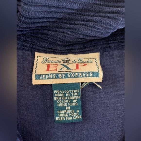Vintage Express Navy Blue Corduroy Jacket Size Medium - Picture 7 of 10